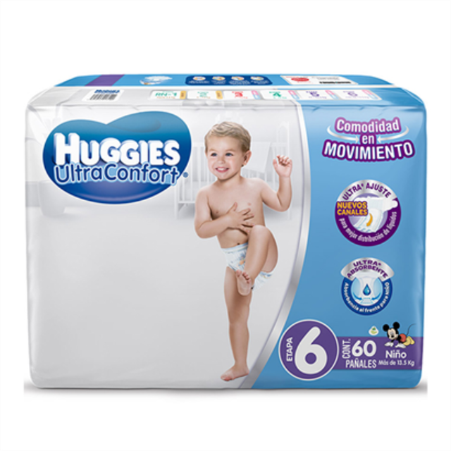 Pañal Niño Huggies Ultraconfort T-6 (36pz)