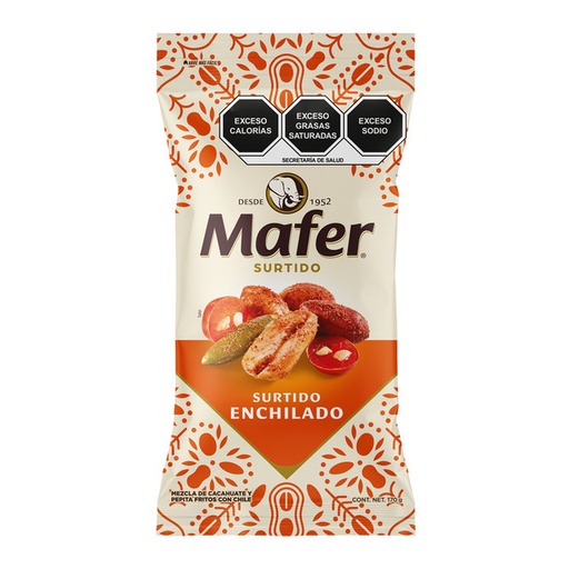 Cacahuates Enchilados Surtidos Mafer (170grs)