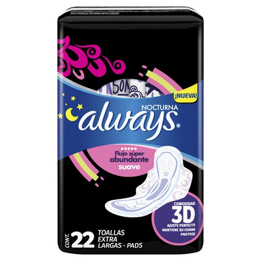 Toalla Femenina Nocturna Con Alas 