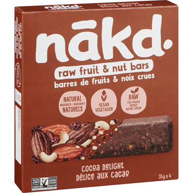 Cocoa Delight Raw Fruit & Nut Bars (box)